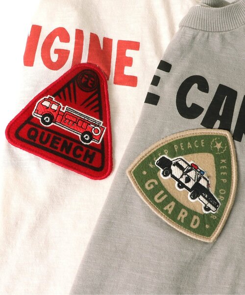 BREEZE（ブリーズ）の「働く車ワッペンTシャツ（Tシャツ/カットソー・キッズ・グレー/オフホワイト/カーキ/ネイビー/イエロー・100/110/120/130/140/80/90）」の15枚目の写真