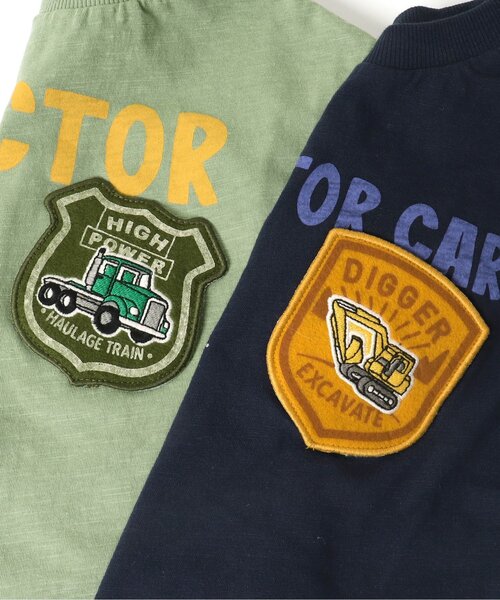 BREEZE（ブリーズ）の「働く車ワッペンTシャツ（Tシャツ/カットソー・キッズ・グレー/オフホワイト/カーキ/ネイビー/イエロー・100/110/120/130/140/80/90）」の16枚目の写真