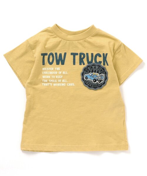 BREEZE（ブリーズ）の「働く車ワッペンTシャツ（Tシャツ/カットソー・キッズ・グレー/オフホワイト/カーキ/ネイビー/イエロー・100/110/120/130/140/80/90）」の18枚目の写真
