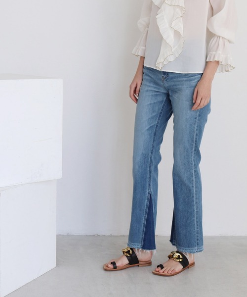 YANUK（ヤヌーク）の「YANUK / remake boots cut(リメイクブーツカットデニム)（デニムパンツ・レディース・ブルー・23/25/24）」の14枚目の写真