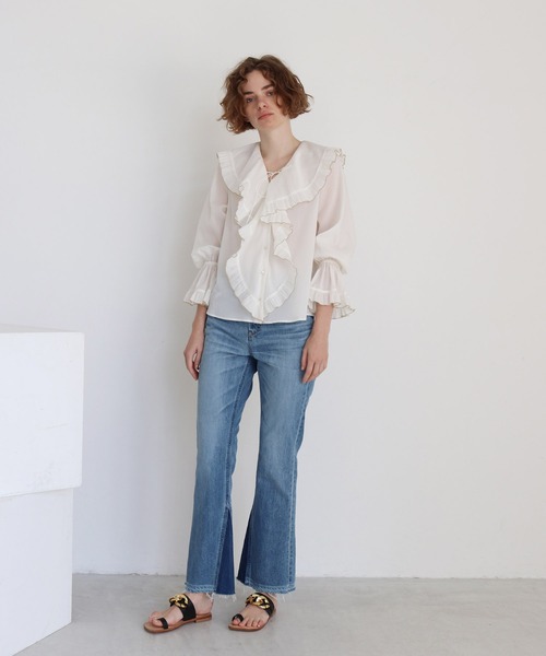 YANUK（ヤヌーク）の「YANUK / remake boots cut(リメイクブーツカットデニム)（デニムパンツ・レディース・ブルー・23/25/24）」の16枚目の写真
