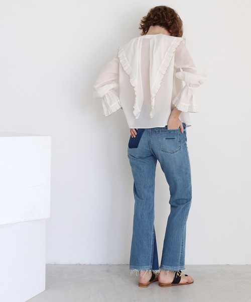 YANUK（ヤヌーク）の「YANUK / remake boots cut(リメイクブーツカットデニム)（デニムパンツ・レディース・ブルー・23/25/24）」の18枚目の写真
