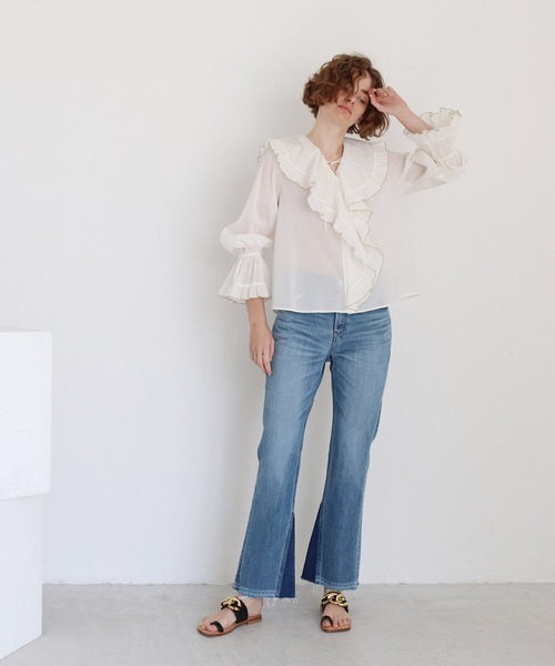 YANUK（ヤヌーク）の「YANUK / remake boots cut(リメイクブーツカットデニム)（デニムパンツ・レディース・ブルー・23/25/24）」の19枚目の写真