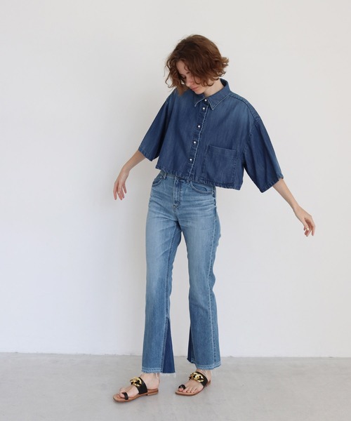 YANUK（ヤヌーク）の「YANUK / remake boots cut(リメイクブーツカットデニム)（デニムパンツ・レディース・ブルー・23/25/24）」の22枚目の写真