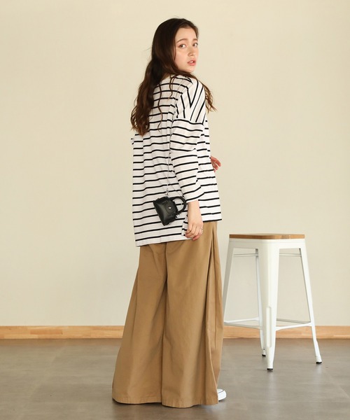 aity(アイティ)の「ウエストゴムツイルバギーパンツ(デニムパンツ・レディース・ブラック/カーキ/ベージュ・M)」の15枚目の写真
