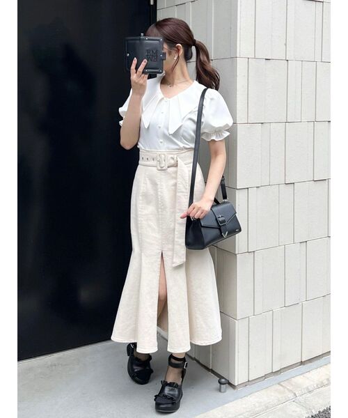 EATME（イートミー）の「フラップベルトショルダーバッグ（ショルダーバッグ・レディース・アイボリー/ブラック/ピンク・FREE）」の17枚目の写真