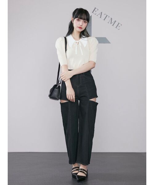 EATME（イートミー）の「フラップベルトショルダーバッグ（ショルダーバッグ・レディース・アイボリー/ブラック/ピンク・FREE）」の14枚目の写真