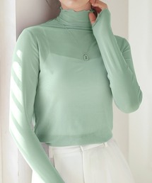 COCOMOMO | 夏の大人フェミニン シアーハイネック トップス(Tシャツ/カットソー)