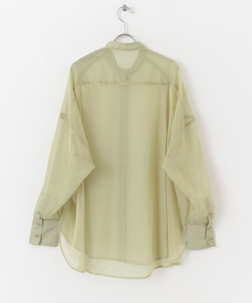 SENSE OF PLACE by URBAN RESEARCH(センスオブプレイスバイアーバンリサーチ)の「シアーシャンブレールーズシャツ(シャツ/ブラウス・レディース・ブラウン/パープル/イエロー/ライトベージュ/ピンク・ONE)」の6枚目の写真