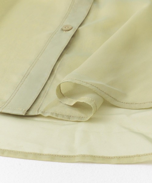 SENSE OF PLACE by URBAN RESEARCH(センスオブプレイスバイアーバンリサーチ)の「シアーシャンブレールーズシャツ(シャツ/ブラウス・レディース・ブラウン/パープル/イエロー/ライトベージュ/ピンク・ONE)」の7枚目の写真