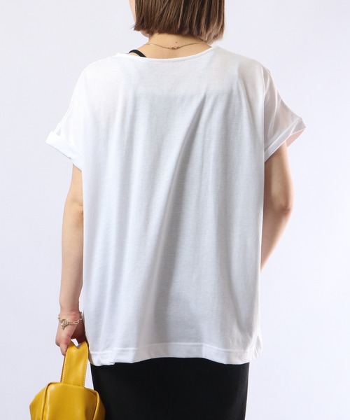 FUNALIVE(ファンアライブ)の「PAGE ONE TC天竺接触冷感 袖なしプルオーバー(Tシャツ/カットソー・レディース・ベージュ/イエロー/ピンク/オフホワイト/ブラック・M-L)」の15枚目の写真