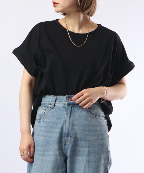 FUNALIVE(ファンアライブ)の「PAGE ONE TC天竺接触冷感 袖なしプルオーバー(Tシャツ/カットソー・レディース・ベージュ/イエロー/ピンク/オフホワイト/ブラック・M-L)」の17枚目の写真