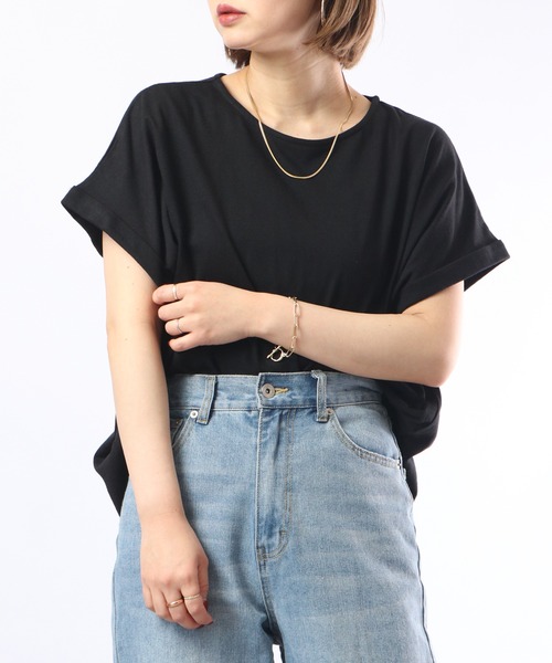FUNALIVE(ファンアライブ)の「PAGE ONE TC天竺接触冷感 袖なしプルオーバー(Tシャツ/カットソー・レディース・ベージュ/イエロー/ピンク/オフホワイト/ブラック・M-L)」の18枚目の写真