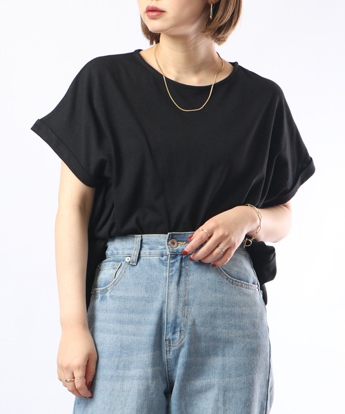 FUNALIVE(ファンアライブ)の「PAGE ONE TC天竺接触冷感 袖なしプルオーバー(Tシャツ/カットソー・レディース・ベージュ/イエロー/ピンク/オフホワイト/ブラック・M-L)」の19枚目の写真