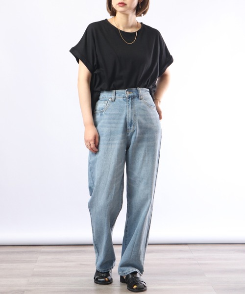 FUNALIVE(ファンアライブ)の「PAGE ONE TC天竺接触冷感 袖なしプルオーバー(Tシャツ/カットソー・レディース・ベージュ/イエロー/ピンク/オフホワイト/ブラック・M-L)」の20枚目の写真