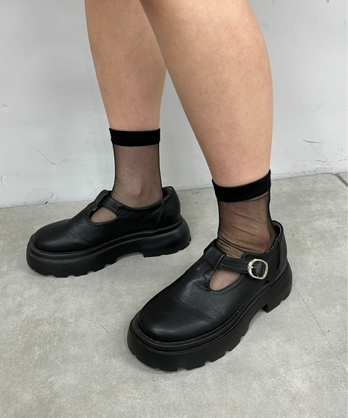 WHO'S WHO gallery（フーズフーギャラリー）の「シアーソックス（ソックス/靴下・レディース・ブラック/グレー/ピンク・FREE）」の4枚目の写真