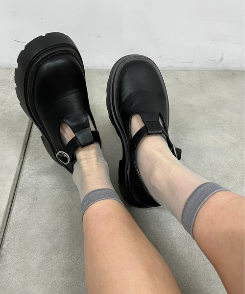 WHO'S WHO gallery（フーズフーギャラリー）の「シアーソックス（ソックス/靴下・レディース・ブラック/グレー/ピンク・FREE）」の6枚目の写真