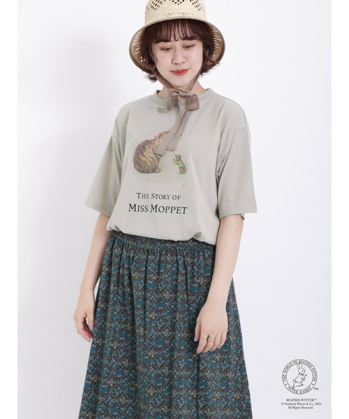 Samansa Mos2(サマンサ モスモス)の「【PETER RABBIT×SamansaMos2】猫Tシャツ(Tシャツ/カットソー・レディース・ブラック/オフホワイト/ベージュ・F)」の20枚目の写真