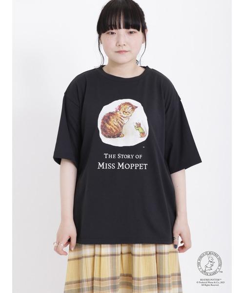 Samansa Mos2(サマンサ モスモス)の「【PETER RABBIT×SamansaMos2】猫Tシャツ(Tシャツ/カットソー・レディース・ブラック/オフホワイト/ベージュ・F)」の12枚目の写真