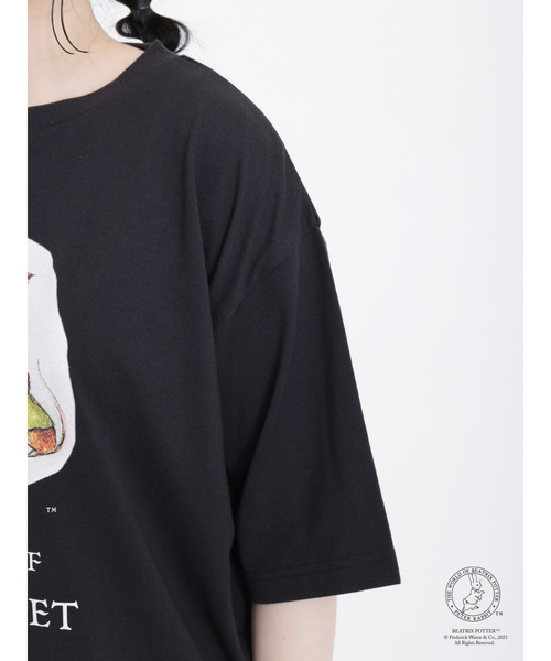 Samansa Mos2(サマンサ モスモス)の「【PETER RABBIT×SamansaMos2】猫Tシャツ(Tシャツ/カットソー・レディース・ブラック/オフホワイト/ベージュ・F)」の19枚目の写真