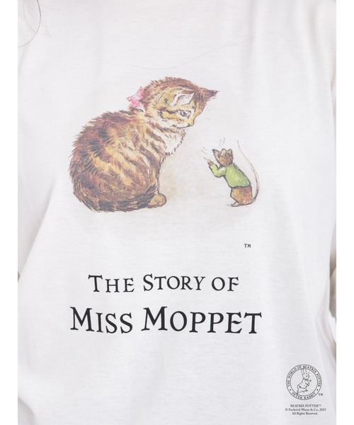 Samansa Mos2(サマンサ モスモス)の「【PETER RABBIT×SamansaMos2】猫Tシャツ(Tシャツ/カットソー・レディース・ブラック/オフホワイト/ベージュ・F)」の13枚目の写真