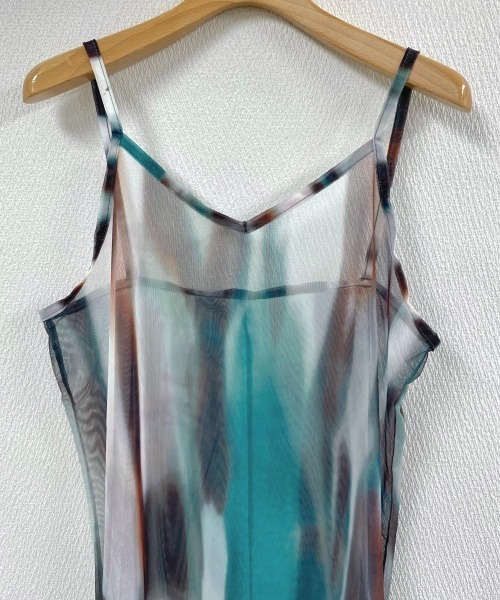 LADY LIKE（レディライク）の「タイダイ柄シアーキャミワンピース（ワンピース・レディース・グリーン・M）」の14枚目の写真