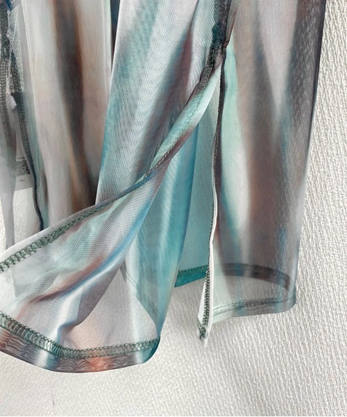 LADY LIKE（レディライク）の「タイダイ柄シアーキャミワンピース（ワンピース・レディース・グリーン・M）」の9枚目の写真