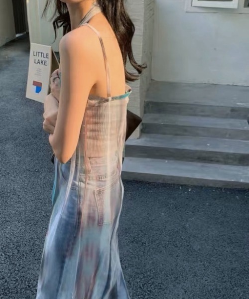 LADY LIKE（レディライク）の「タイダイ柄シアーキャミワンピース（ワンピース・レディース・グリーン・M）」の17枚目の写真