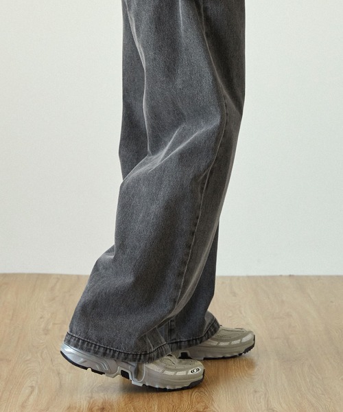 EMMA CLOTHES(エマクローズ)の「セミワイドストレートカラーデニムパンツ EMMA CLOTHES(デニムパンツ・メンズ・ライトオリーブ/オフホワイト/ライトブラウン/ブラック/ブルー/グレー・M/S/L)」の20枚目の写真