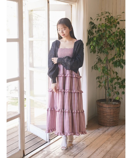 [新品]アリーム チェックシャーリングワンピース Areeam（アリーム）の「チェックシャーリングワンピース（ワンピース