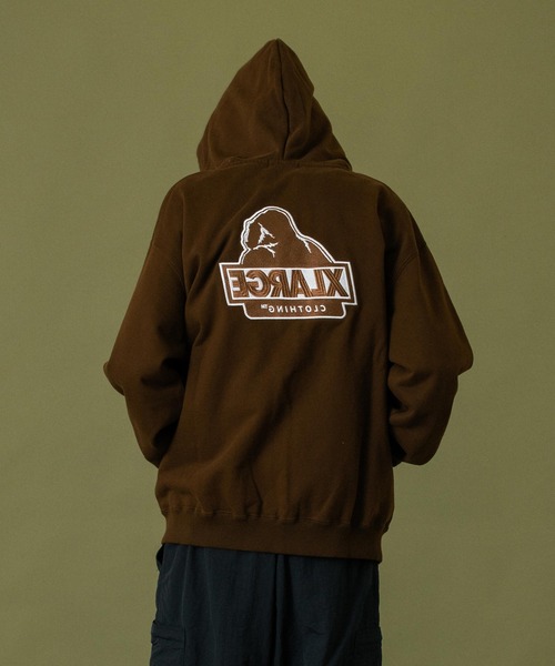 BACKSIDE SLANTED OG ZIP HOODED SWEATSHIRT（パーカー