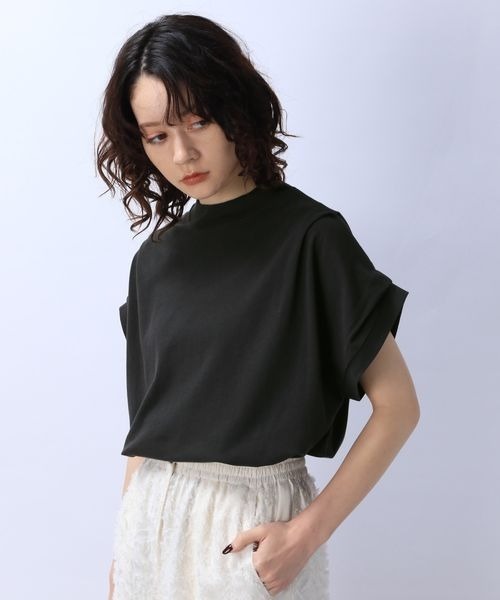 JEANASIS(ジーナシス)の「シャロークルーネックタックスリーブTEE/961739(Tシャツ/カットソー・レディース・ホワイト/ボルドー/スミクロ・FREE)」の10枚目の写真