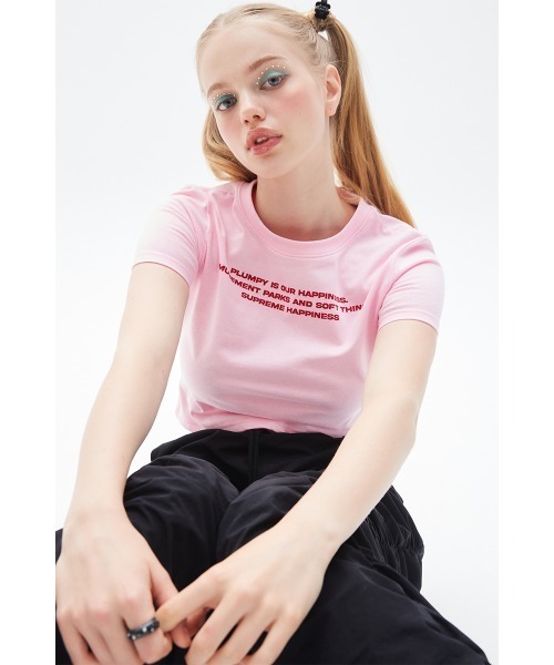 Tシャツ・カットソー LUV IS TRUE AM LAYERED TEE BMY903 ☆LUVISTRUE☆AM LAYERED TEE(BROWN)☆正規品/韓国直送料込/人気