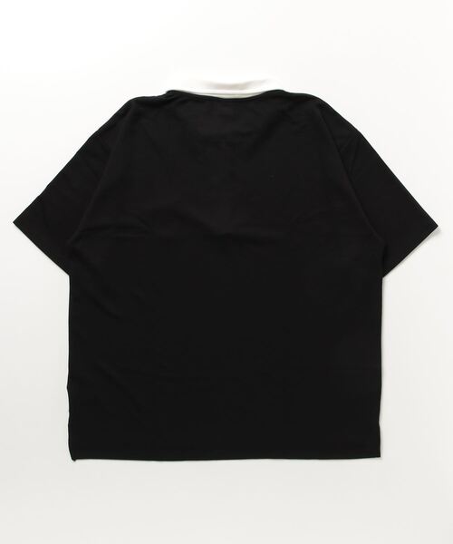 Red Cap Girl（レッドキャプガール）の「【RED CAP GIRL】ドレープとろみ ポンチ ワンポイント刺繍 襟配色ジップポロTee 【新色追加】（ポロシャツ・メンズ・ブルー/ベージュ/ホワイト/ブラック/グレー・M/L/XL）」の6枚目の写真