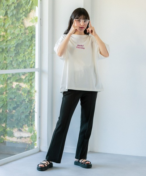 GLOBAL WORK(グローバルワーク)の「大人見えフレアパンツ/AND YUA ANY/906242(その他パンツ・キッズ・ブラック/グリーン/ブラウン・150cm/160cm)」の5枚目の写真
