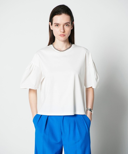 N.O.R.C(ノーク)の「タイプライタータックスリーブカットソー(Tシャツ/カットソー・レディース・オフホワイト/ブラック・フリー)」の4枚目の写真