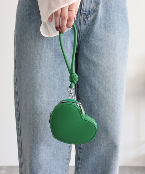   ハートとエレファントのストラップ アルトローズ ALTROSE ストラップ ハート ポーチ 合皮 スマホ