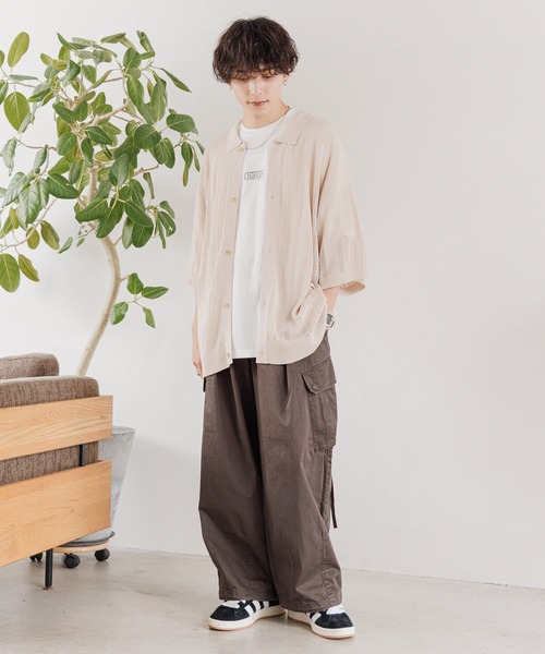 かしわページ ikka パンツ ビンテージツイルタックスカーチョ レディース