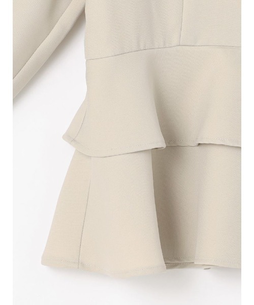 Perfect Suit FActory（パーフェクトスーツファクトリー）の「【セットアップ可能】2WAYペプラム　ブラウス　ブルー/ベージュ（シャツ/ブラウス・レディース・ブルー/ベージュ・S/M/L）」の7枚目の写真