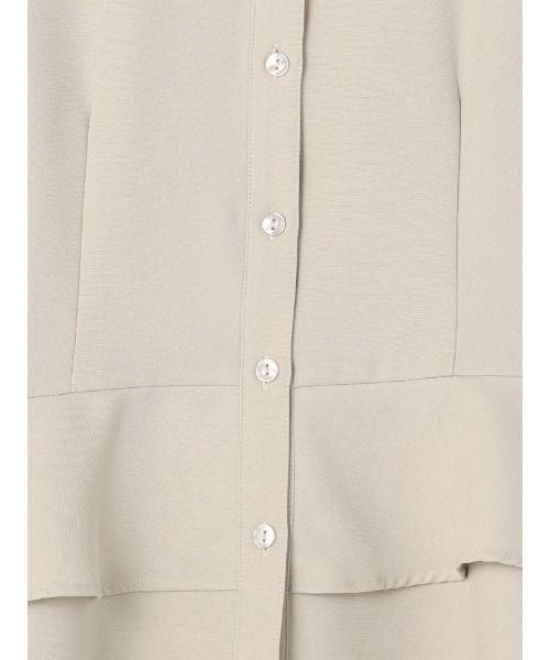 Perfect Suit FActory（パーフェクトスーツファクトリー）の「【セットアップ可能】2WAYペプラム　ブラウス　ブルー/ベージュ（シャツ/ブラウス・レディース・ブルー/ベージュ・S/M/L）」の8枚目の写真