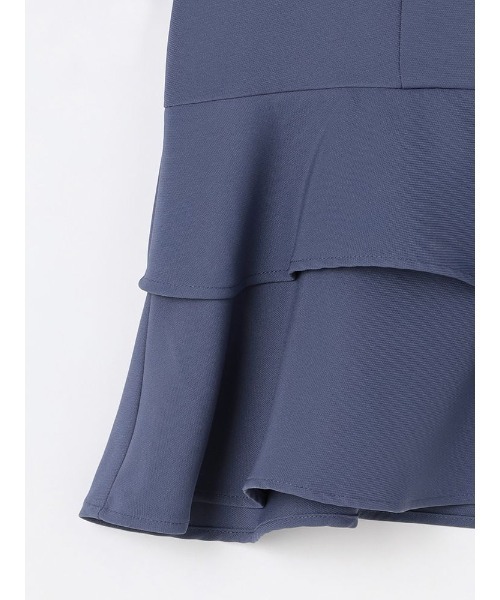 Perfect Suit FActory（パーフェクトスーツファクトリー）の「【セットアップ可能】2WAYペプラム　ブラウス　ブルー/ベージュ（シャツ/ブラウス・レディース・ブルー/ベージュ・S/M/L）」の13枚目の写真