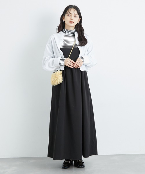 ROPE' PICNIC(ロペピクニック)の「キャミワンピース(ワンピース・レディース・キナリ/ブラック/ブルー・38)」の21枚目の写真