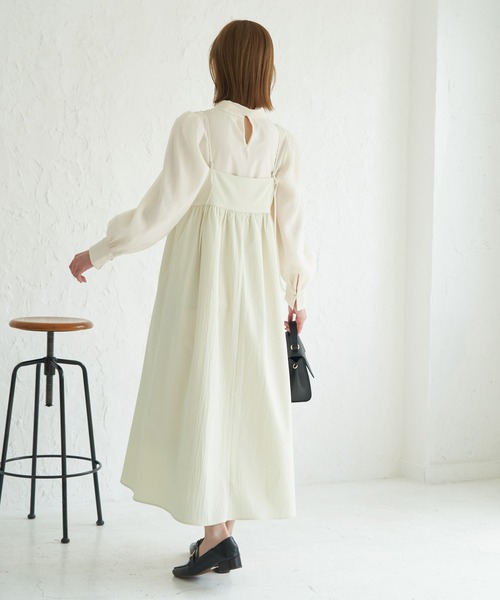 ROPE' PICNIC(ロペピクニック)の「キャミワンピース(ワンピース・レディース・キナリ/ブラック/ブルー・38)」の10枚目の写真