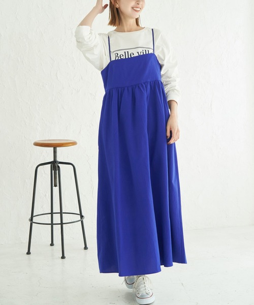 ROPE' PICNIC(ロペピクニック)の「キャミワンピース(ワンピース・レディース・キナリ/ブラック/ブルー・38)」の11枚目の写真