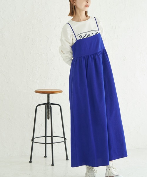 ROPE' PICNIC(ロペピクニック)の「キャミワンピース(ワンピース・レディース・キナリ/ブラック/ブルー・38)」の13枚目の写真