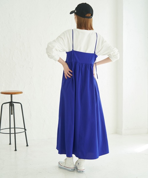 ROPE' PICNIC(ロペピクニック)の「キャミワンピース(ワンピース・レディース・キナリ/ブラック/ブルー・38)」の14枚目の写真