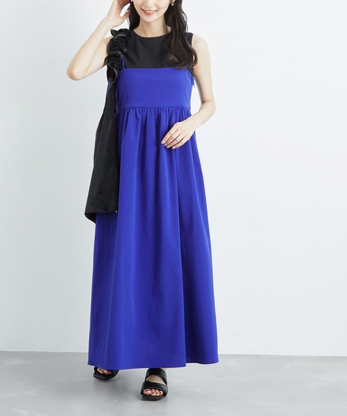 ROPE' PICNIC(ロペピクニック)の「キャミワンピース(ワンピース・レディース・キナリ/ブラック/ブルー・38)」の19枚目の写真