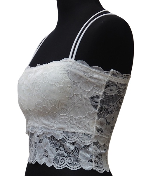 DiamondHearts（ダイヤモンドハーツ）の「ノンワイヤーレースチューブトップ（チューブトップ・レディース・ホワイト/ブラック・LARGE/MEDIUM）」の8枚目の写真