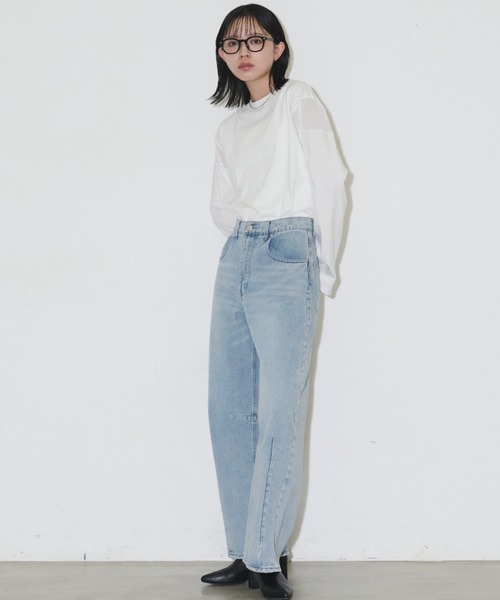 Aunt Marie's(アントマリーズ)の「シアー切り替えロングスリーブTシャツ(Tシャツ/カットソー・レディース・ブラック/ホワイト/チャコールグレー/その他・FREE)」の13枚目の写真