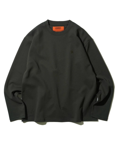 UNIVERSAL OVERALL(ユニバーサルオーバーオール)の「【UNIVERSAL OVERALL】別注 リラックスフィット 刺繍 ポンチロングスリーブTシャツ(Tシャツ/カットソー・メンズ・ホワイト/ブラック/チャコールグレー/オートミール/杢グレー/カーキ・MEDIUM/LARGE/X-LARGE)」の10枚目の写真